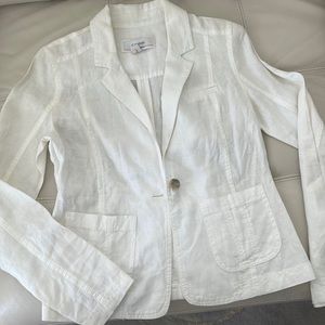 Caslon women’s 100% Linen blazer jacket XS